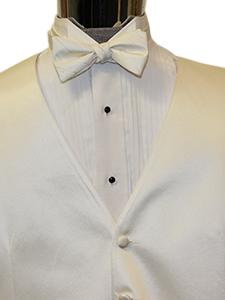 Ivory Modern Solid Striped Bow