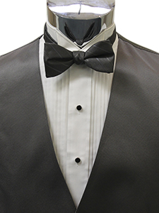Charcole Modern Solid Striped Bow