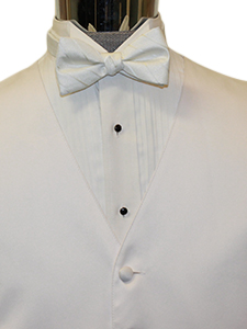 Diamond White Solid Satin Striped Bow