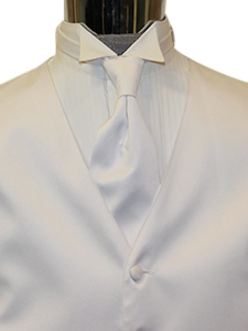 Diamond White Solid Satin Windsor