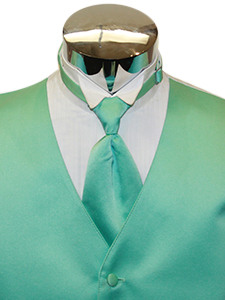 Sea Mist Solid Satin Windsor