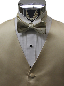 Harvest Maize Solid Satin Striped Bow