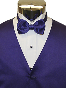 Purple Solid Satin Bow