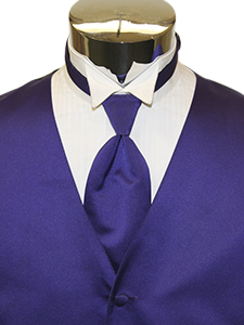 Purple Solid Satin Windsor