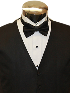 Black Solid Satin Bow