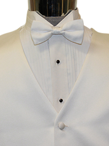 White Solid Satin Bow