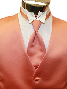 Tangerine Solid Satin Windsor