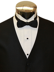 Black Herringbone Bow