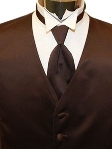 Chocolate Solid Satin Windsor